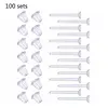 100 Set Hypoallergenic Simple Plastic Earrings Clear Ear Pins Needle and Resin Earring Backs DIY Ear Accessories 1