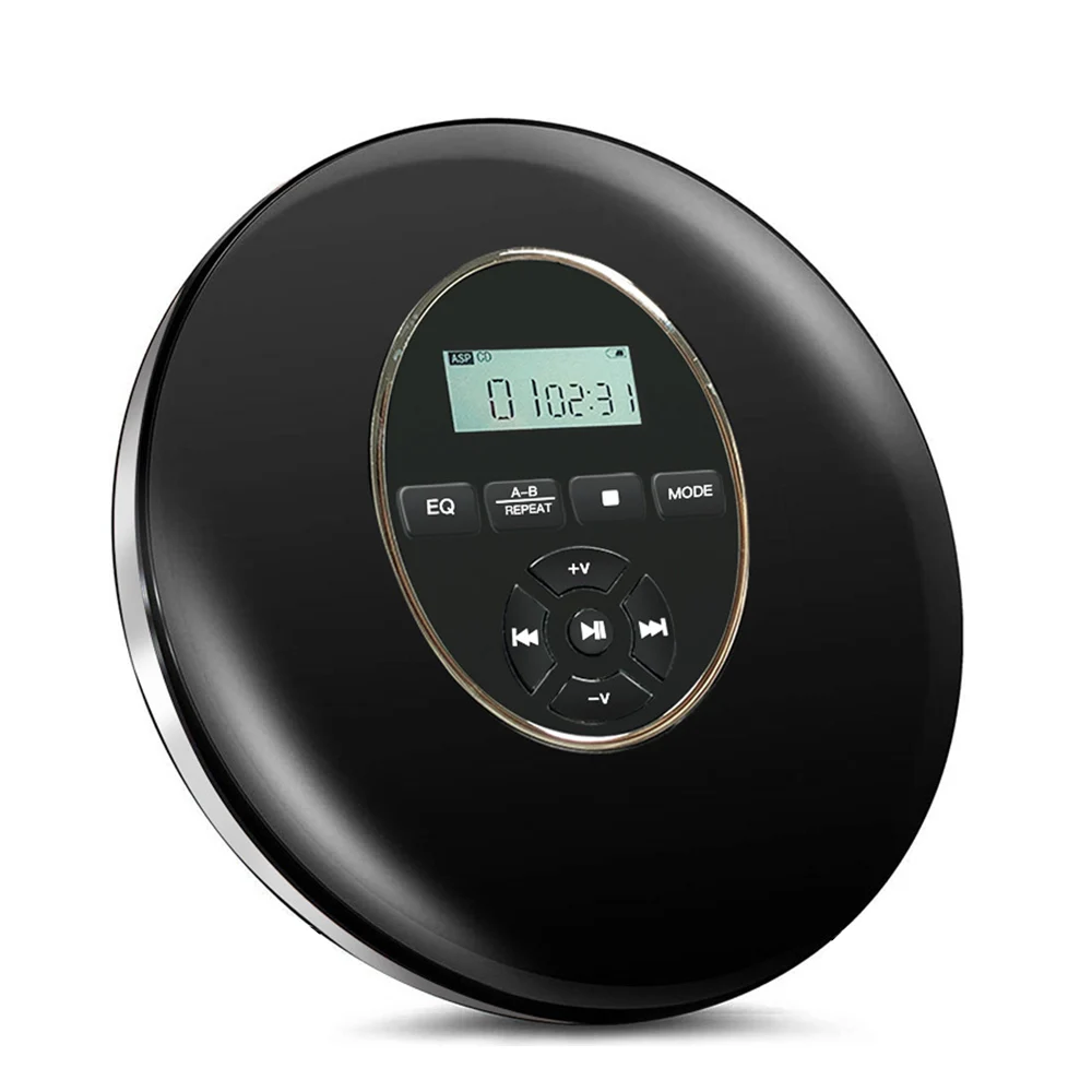 Portable CD Player Anti-Skid Small Music CD Walkman for Home Travel Car with LCD Display Support TF Card Personal Music Player