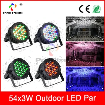 

4pcs Waterproof LED Par 54x3W RGBW Outdoor Par Can LED Par DJ Disco Stage Light Led Wedding Uplight