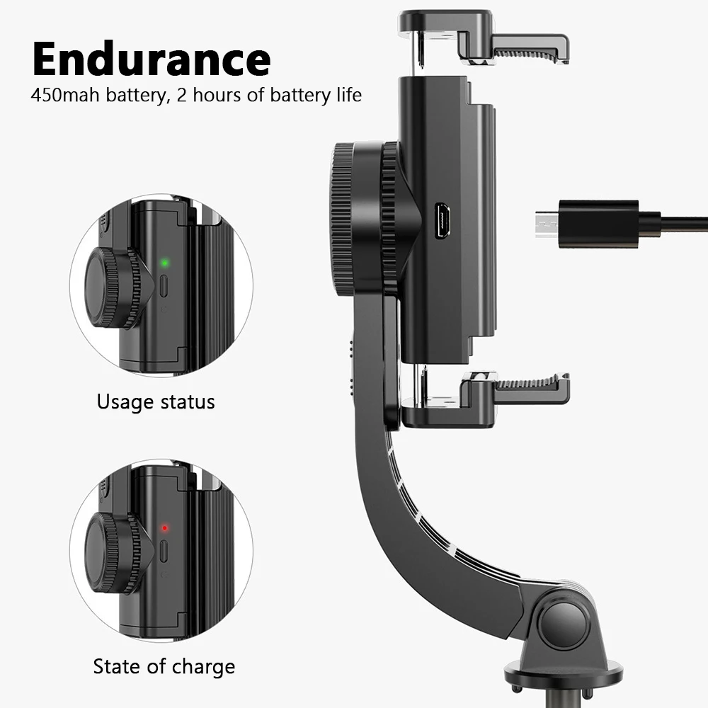 Anti-shake Phone Gimbal Stabilizer Selfie stick Single shaft stabilizer Extendable Handheld Selfie Stick Tripod Vlog Live 7