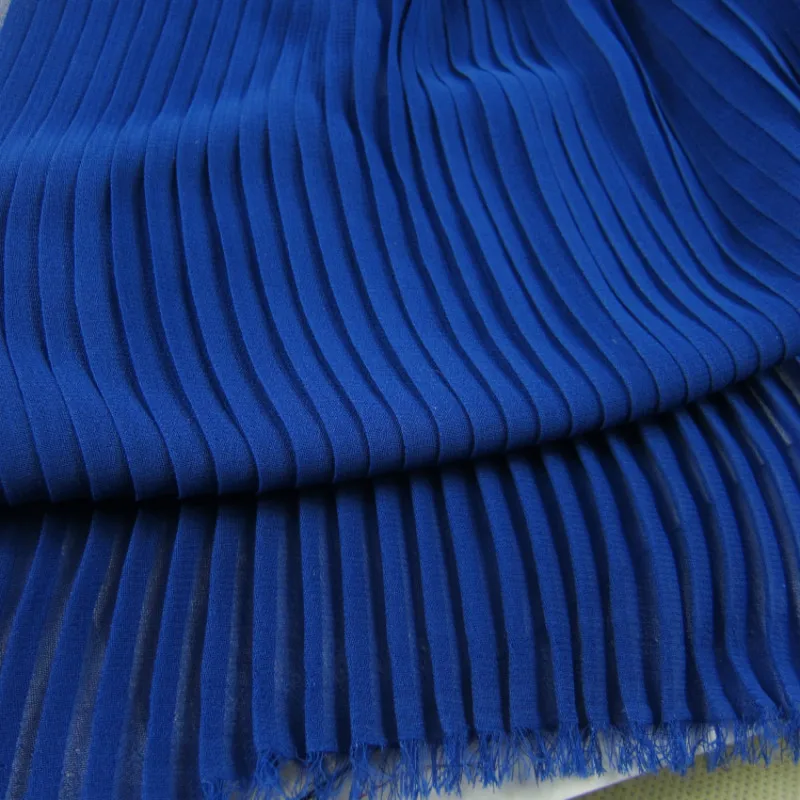 Pleated Chiffon Fabric Solid Organ Crushed Soft Breathable DIY Skirt Material | Дом и сад
