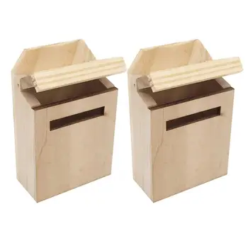 

2pcs Miniature Furniture Decorative Flip Mailbox Model Mini Scene Props for Home Minihouse (1 to 12 Ratio)