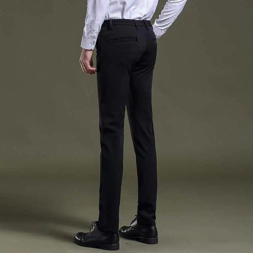 Новое поступление Повседневное хлопок мужской костюм брюки Slim Fit молнии Tretchable брюки Чинос Pantalones Deporte дизайн Повседневная обувь