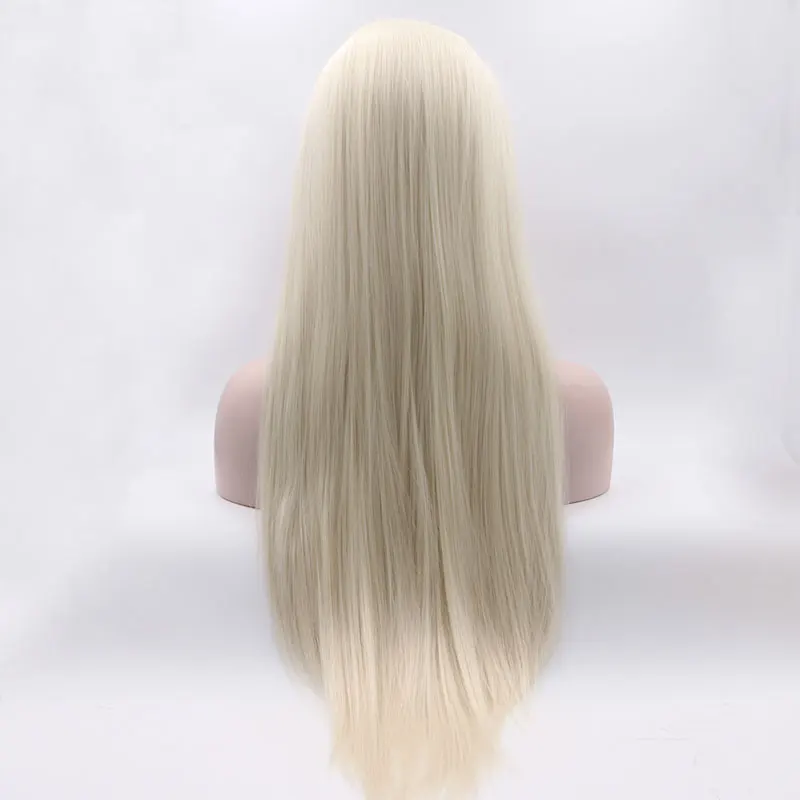 Bombshell натуральный прямой белый платиновый блондин принцесса синтетический 13*3 парик фронта шнурка натуральный волос для белых женщин парики