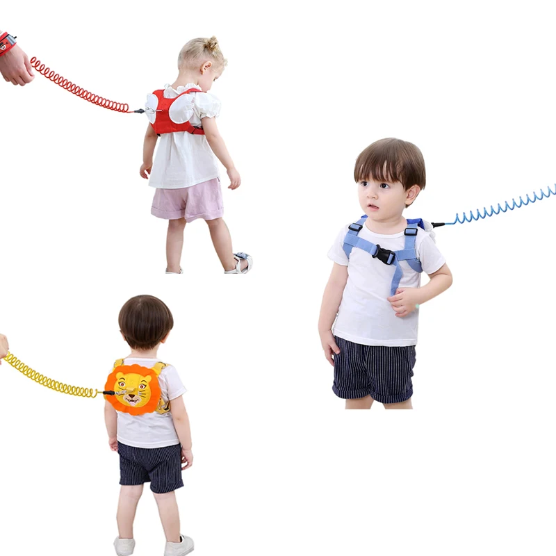 

Baby Anti-Lost With Backpack Pu Steel Elastic Children'S Traction Rope Child Anti-Lost Belt Baby Rope Children'S Toddler With An