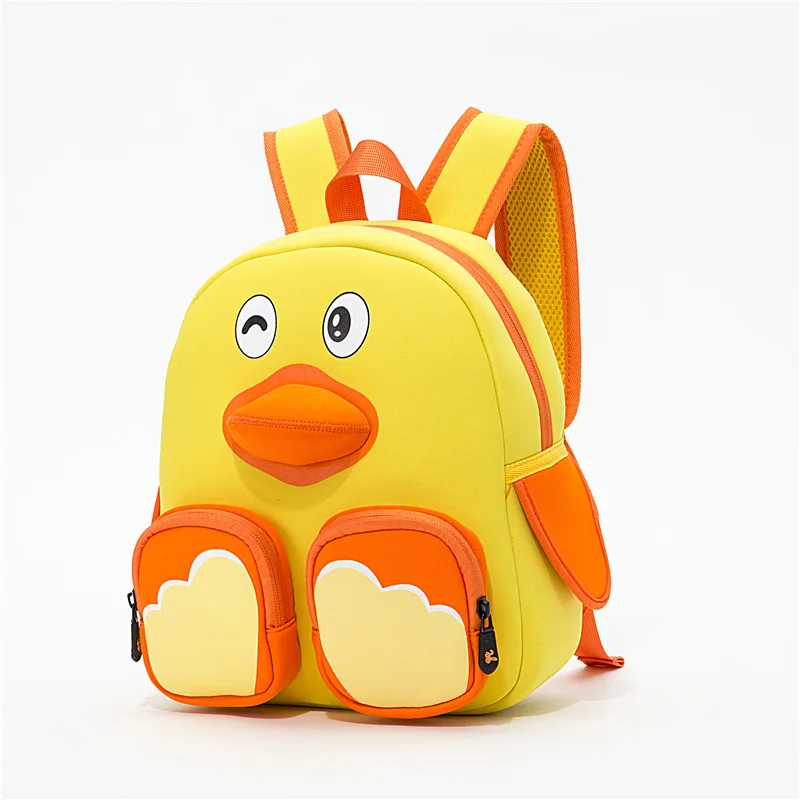 

Kindergarten School Bag BOY'S Girls Cute Animal Small Yellow Duck Kids Children Baby Trend Backpack Small Bookbag