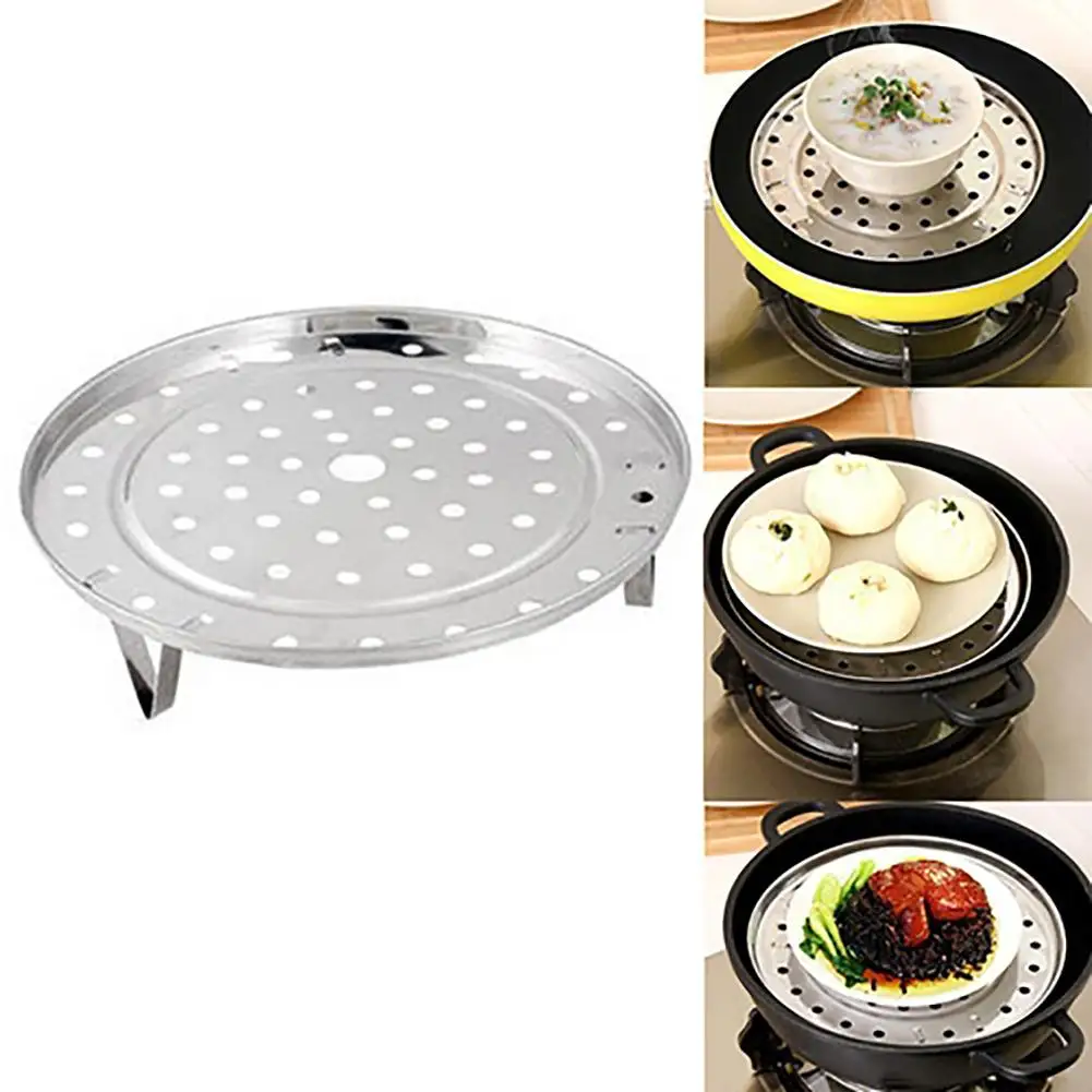 

Stainless Steel Steamer Rack Insert Stock Pot Steaming Tray Stand Cookware