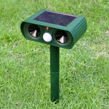 

Animal Repellent Solar Powered Waterproof Green Ultrasonic Solar Pest Mouse Cockroach Repeller Device Outdoor Garden Supplies
