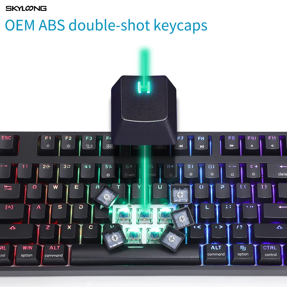 teclado mecânico abs keycap interruptor vermelho teclado
