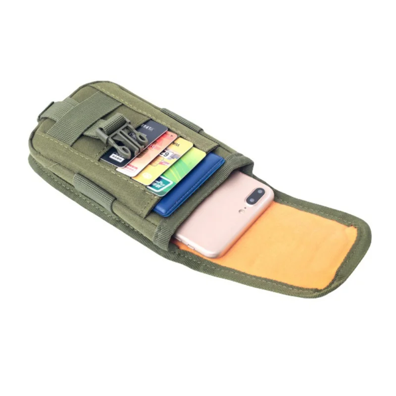 Tactical Molle Phone Holster Outdoor Belt Waist Bags Utility Vest Card Carrier Bag Mini Multi-function Travel Bag Pack Molly  Po