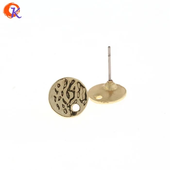 

Cordial Design 100Pcs/Lot 10*10MM Gold Color Circular Round Shape Zinc Alloy Earrings Base Accessories For Earrings DIY