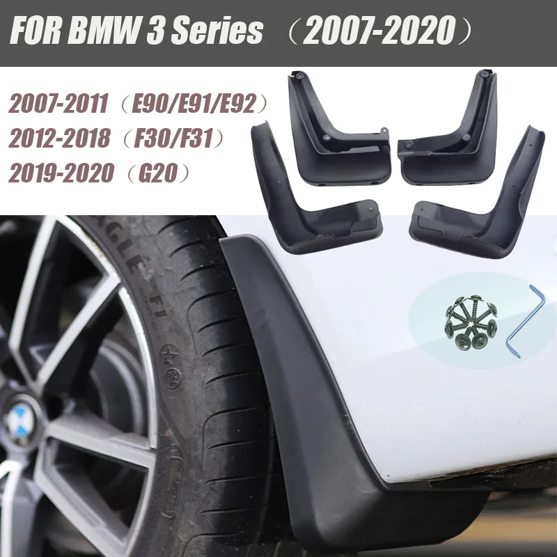 BMW 3シリーズ用マッドフラップe90e91e92 g20 f30 f31カーマッドガードガードスプラッシュフラップカーフェンダーアクセサリー4個2007-2020  AliExpress Mobile