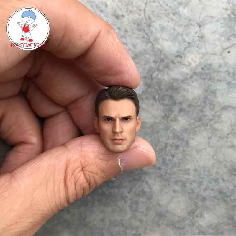 Custom 1/12 Scale Young Captain America Steve Rogers Head Sculpt Male Headplay for 6 Inches Action Figure SHF Figurine Pre-Order