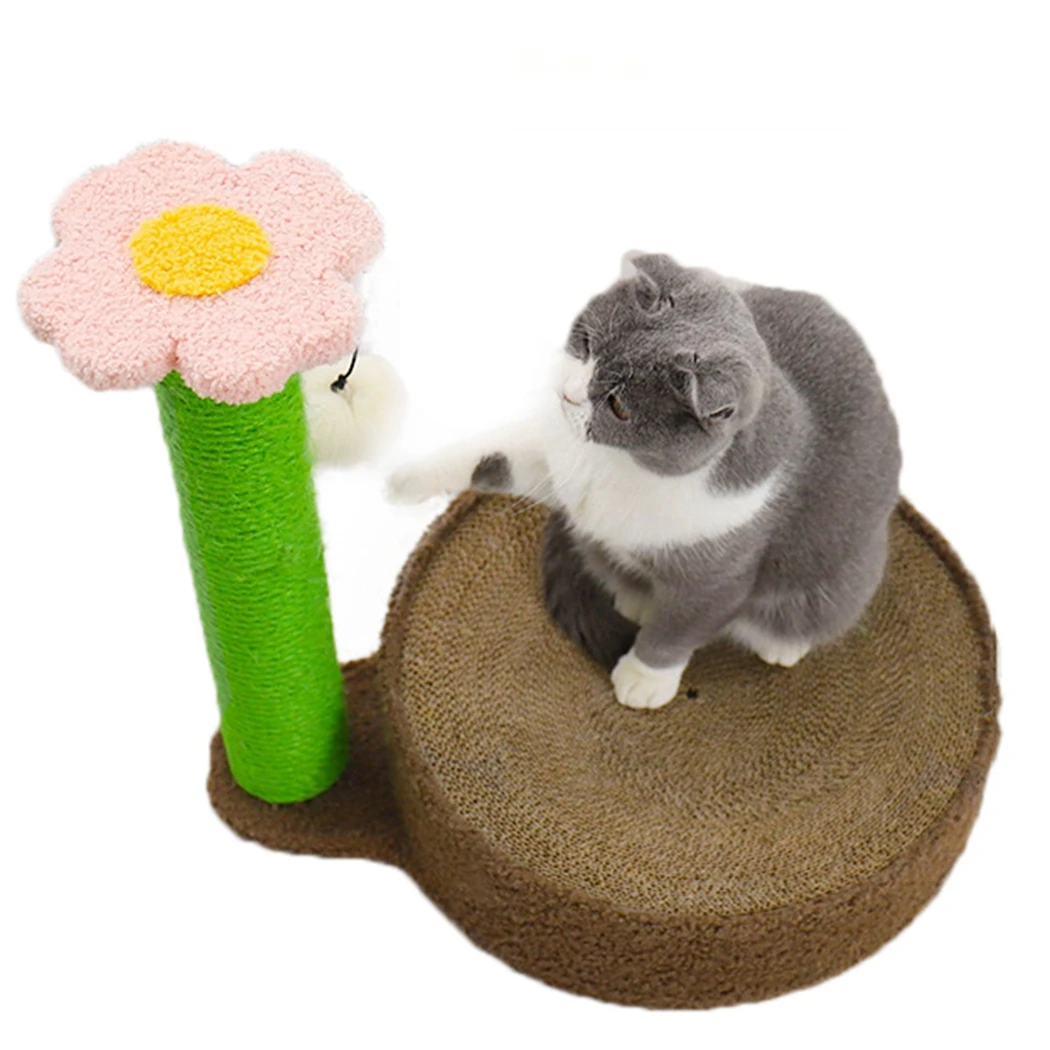 

Cat Tree Sisal Funny Interactive Cat Tower Cat Scratch Post With Hanging Ball Exercise Training Kitten Toys Pet Accessories