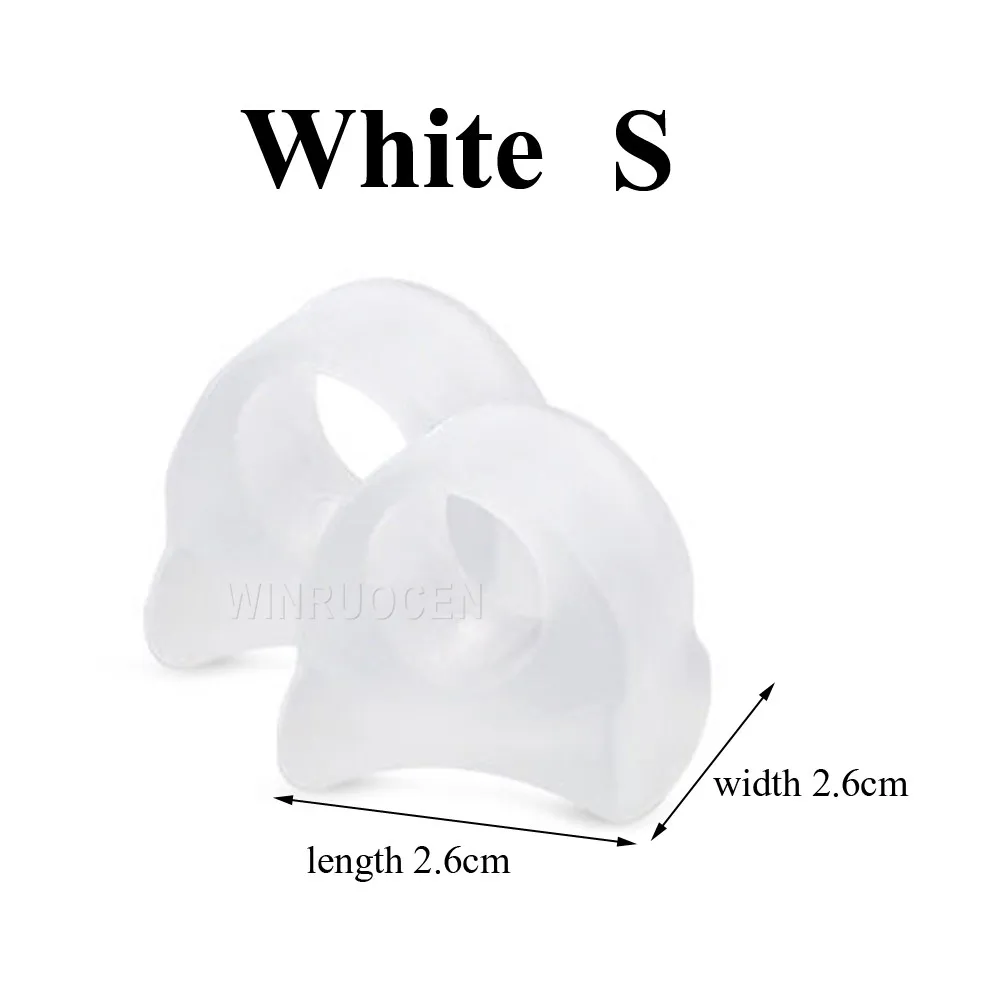 2Pcs index finger Hallux Valgus Separator Silicone Corrector Insoles Toe Overlapping Toe Pain Relieve Insert Foot Care Corrector - Цвет: White S