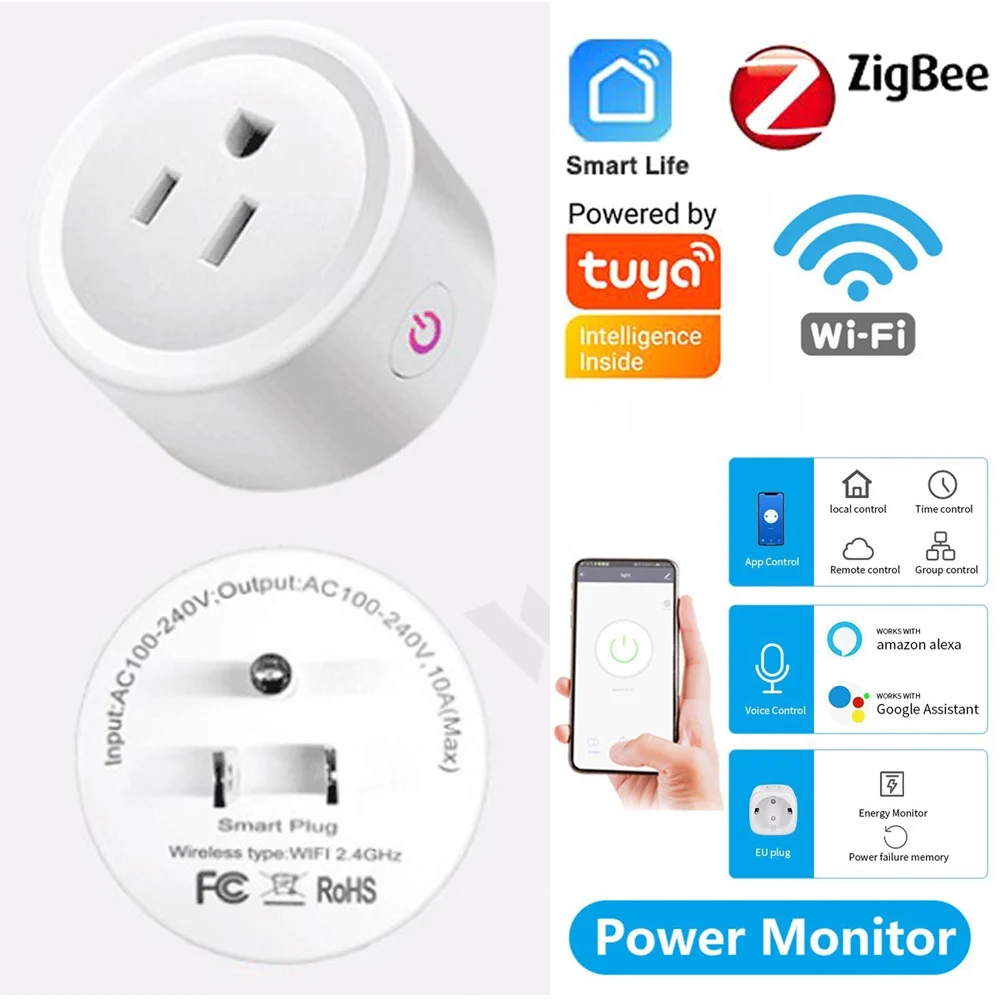 App Contro Smart Socket Spina Wifi Eu Uk Us Timing Adattatore Intelligente Telecomando Funziona Con Google Home Alexa Life Assistant