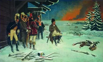 

Hand Painted Art Paintings by College Teachers - Napoleon Maloyaroslavets military Stephan Bakalowicz - Oil Painting on Canvas
