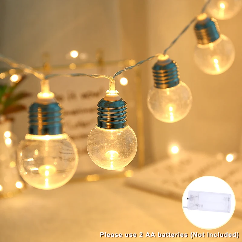 LED Globe String Light Outdoor 10 LED 1.5 M Christmas Light Lighting Decor LED Bulb Light Wedding Party LED Bulbs Garland Lights 4 1m 10m led fairy light valentine s day decor led small globe ball string light home holiday wedding party christmas decor d30