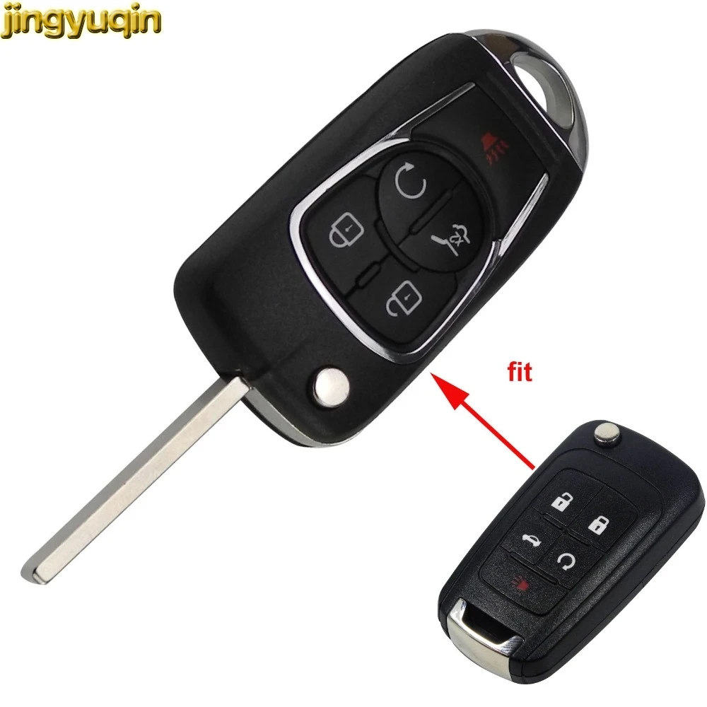 Jingyuqin 5 кнопок чехол для дистанционного ключа автомобиля Chevrolet Cruze Buick Vauxhall Opel Insignia