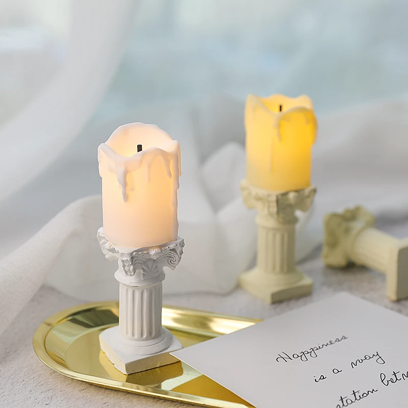 Mini Simulation Roman Columns Artificial Candle for INS Photography Shooting Props Photo Studio Background Adornment Fotografia photo props