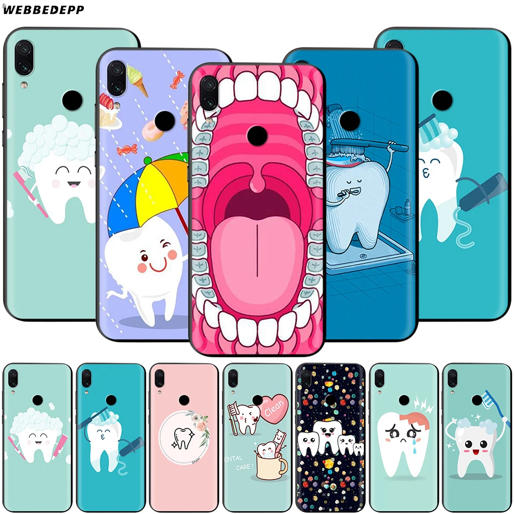 

Webbedepp Doctor Dentist Tooth Case for Xiaomi Redmi Note 8 MI 3 6 8 9 A1 A2 A3 5X 6X 9T CC9 Lite SE Pro Max Pocophone F1