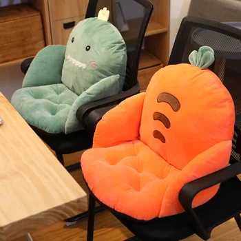 

Fruit color Plush semi surrounding cushion office cushion antiskid cushion plush one-piece thickened student cushion