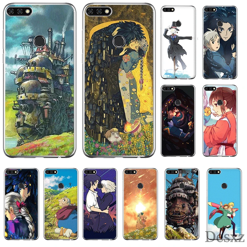 

Mobile Phone Case For Huawei P Smart Z Plus P30 P20 P10 P9 P8 Lite Pro Hard Cover Howl's Howls Moving Castle Shell