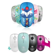 V8 Беспроводная мышь для ноутбука, бесшумная, для девочек и мужчин, милая, мультяшная, для офиса, игры, дома, беспроводная мышь с животным узором