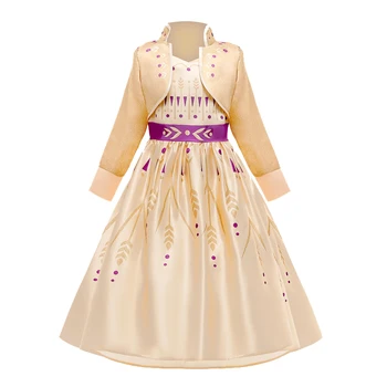 

2020 Girls Dress Snow Queen Princess Elsa Dresses for Girls Clothing Anna Elsa Cosplay Costumes Children Little Girl Clothing