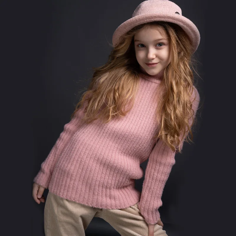 

2019 New Girl Boy Women Turtleneck Sweater Fall Winter Jumper Render Knit Basic Pullover Solid Color Lady Knitted Tops