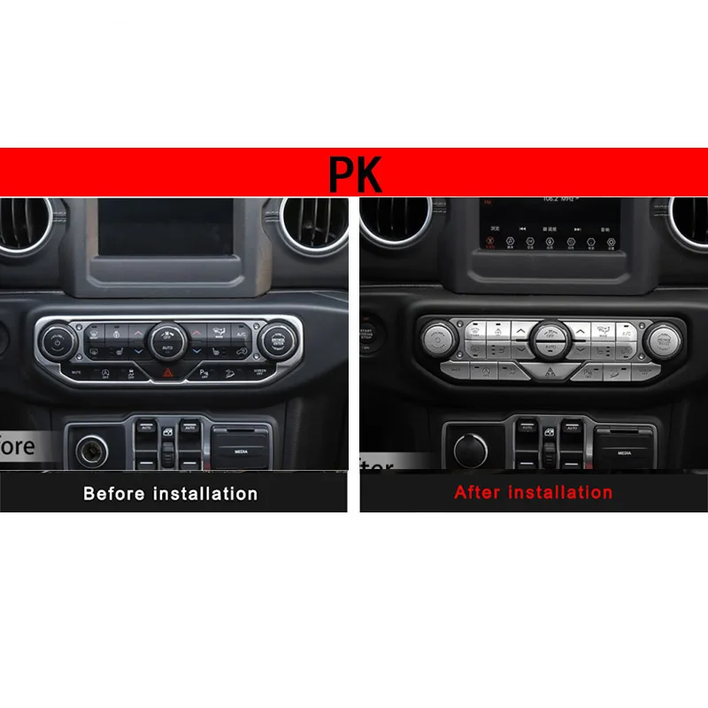 Наклейка кнопки центральной консоли для Jeep Wrangler JL+ автомобильные аксессуары
