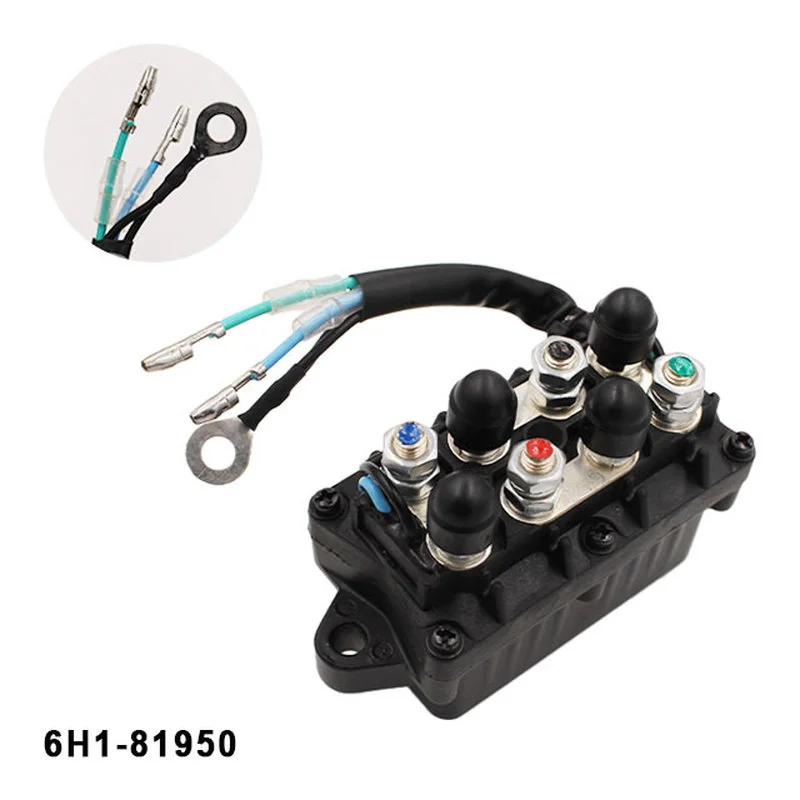 

12V Trim Tilt Outboard Relay 120A Assy Boat Motor Power Aluminum Waterproof 3 Pin Direct Fit Replacement 6H1-81950-00 For Yamaha