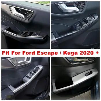 

Inner Door Armrest Handle Holder Window Lift Button Switch Control Protection Panel Cover Trim Fit For Ford Escape / Kuga 2020
