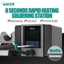 

QUICK TS1200A Lead Free BGA Soldering Iron Station LED Display with One Soldering Tip for Phone Motherboard Repair