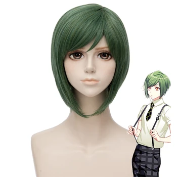 

VICWIG Halloween Party Short Straight Wig Synthetic Hair Green Anime Cosplay Wig for Men