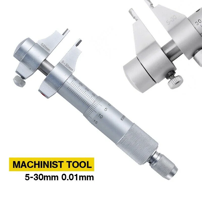 

0.2 - 1.2" Inside Micrometer Precision Caliper 0.01mm Machinist Measure Tool 127x41x13mm / 5x1.61x0.51" Precision Caliper
