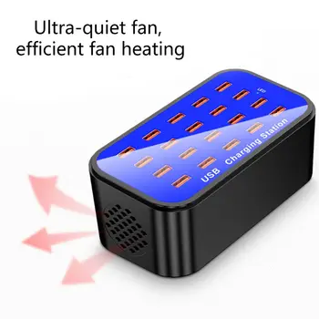 

20 Multi-Port USB Hub Adapter Desktop Wall Charger Charging Station for iPad iPhone Smart Phones EU/US/AU/UK Plug