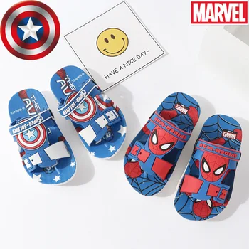 

New summer children's Hero Slippers Kids Boy antiskid soft bottom home bath shoes Toddler students' kindergarten Slippers SO012