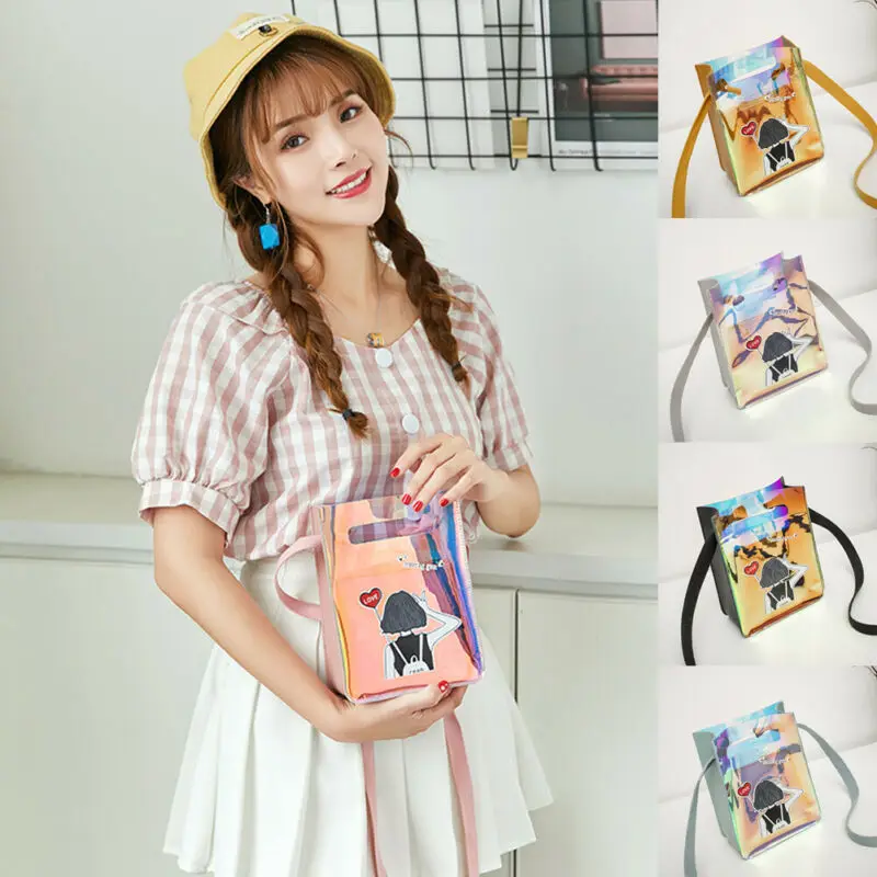 Women Transparent Jelly Bag PVC Clear Crossbody Tote Handbag Messenger Shoulder | Дом и сад