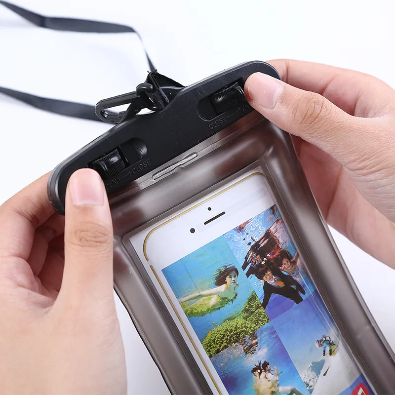 2 Floating Air Bag Inflatable Waterproof Cellphone Bag New Style Swimming Transparent Waterproof Mobile Phone Bag Mobile Waterpr