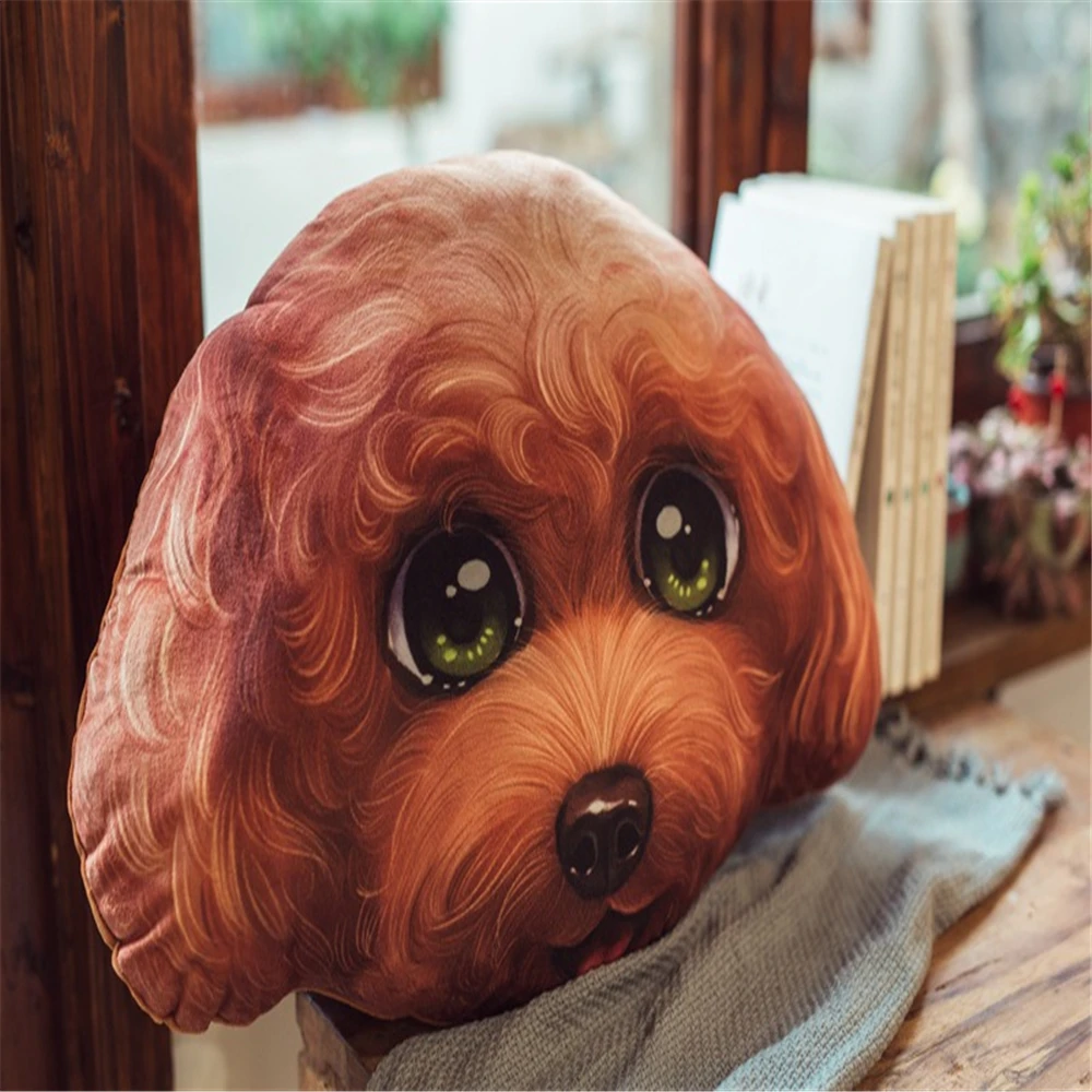 Teddy Диван в виде животного подушка новая подушка милые животные моделирование 3D Собака Хаски корги Тедди Померанская спальня Удобная подушка - Цвет: Teddy