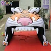 Customized 4x4.3x3.6mH Inflatable Tiger Mouth Tunnels Tent for Children and Adult /Zoo Theme Inflatable Toy Tent 3