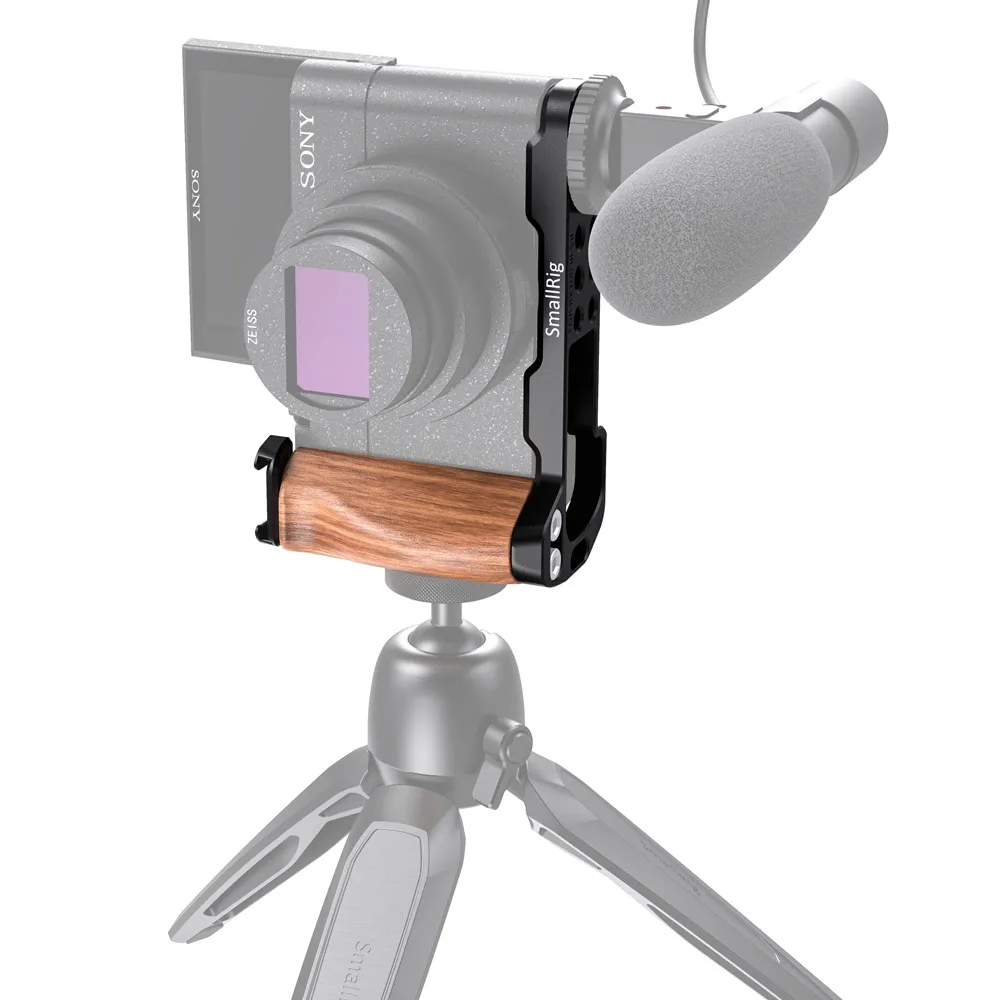 SmallRig RX100 M6 камера Vlog l-образная деревянная ручка с холодным башмаком для sony RX100 III/IV/V(VA)/VI/VII M5/M4 камера 2438