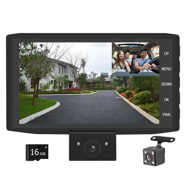 D Прочная Автомобильная dvr камера умелое производство V7 3,5 дюймов 480x800 экран Автомобильный dvr камера 1080P 140 градусов объектив видеорегистратор - Цвет: D
