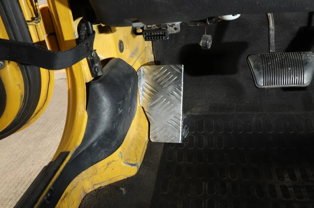 pedal do carro lado esquerdo pé resto pontapé painel para jeep wrangler tj acessórios interiores liga de alumínio prata