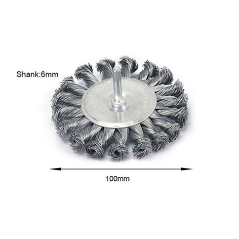 Стальная проволока щетки чистое колесо чашка металлическая очистка ржавчины шлифовальный 6 мм хвостовик шины