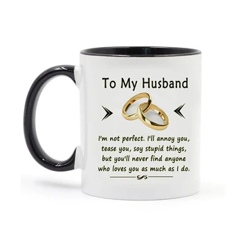 

1Pcs New 350ml Milk Coffee Mug Tea Cup To My Wife and Husband Anniversary for Couples Lovers
