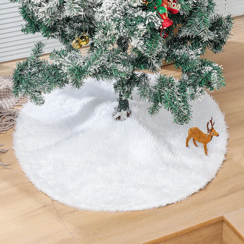 Christmas Tree Decor Snowflake White Christmas Tree Skirt Fur Skirt For Xmas Decorations Xmas Christmas Gift 2022 High Quality 5|Tree Skirts| - Aliexpress