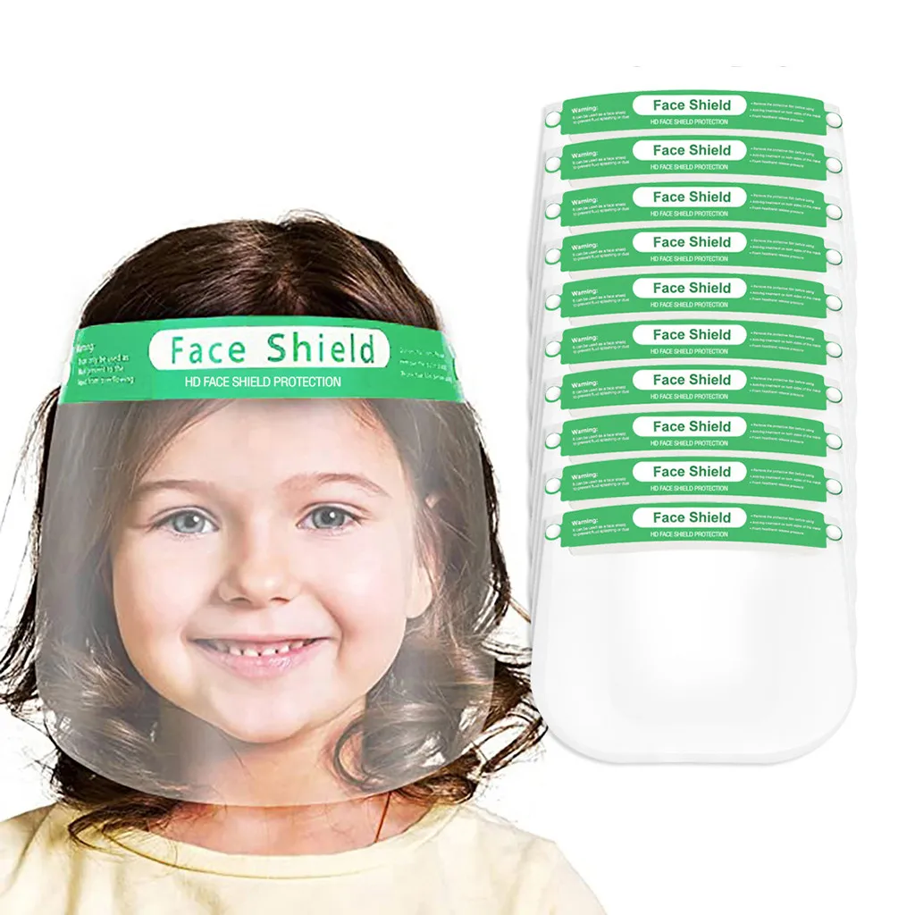 Mini escudo verde para niños, máscara facial cómoda, cocina, Anti niebla, protección de aceite, ojos, máscara de boca para niños, respirador transparente| | - AliExpress