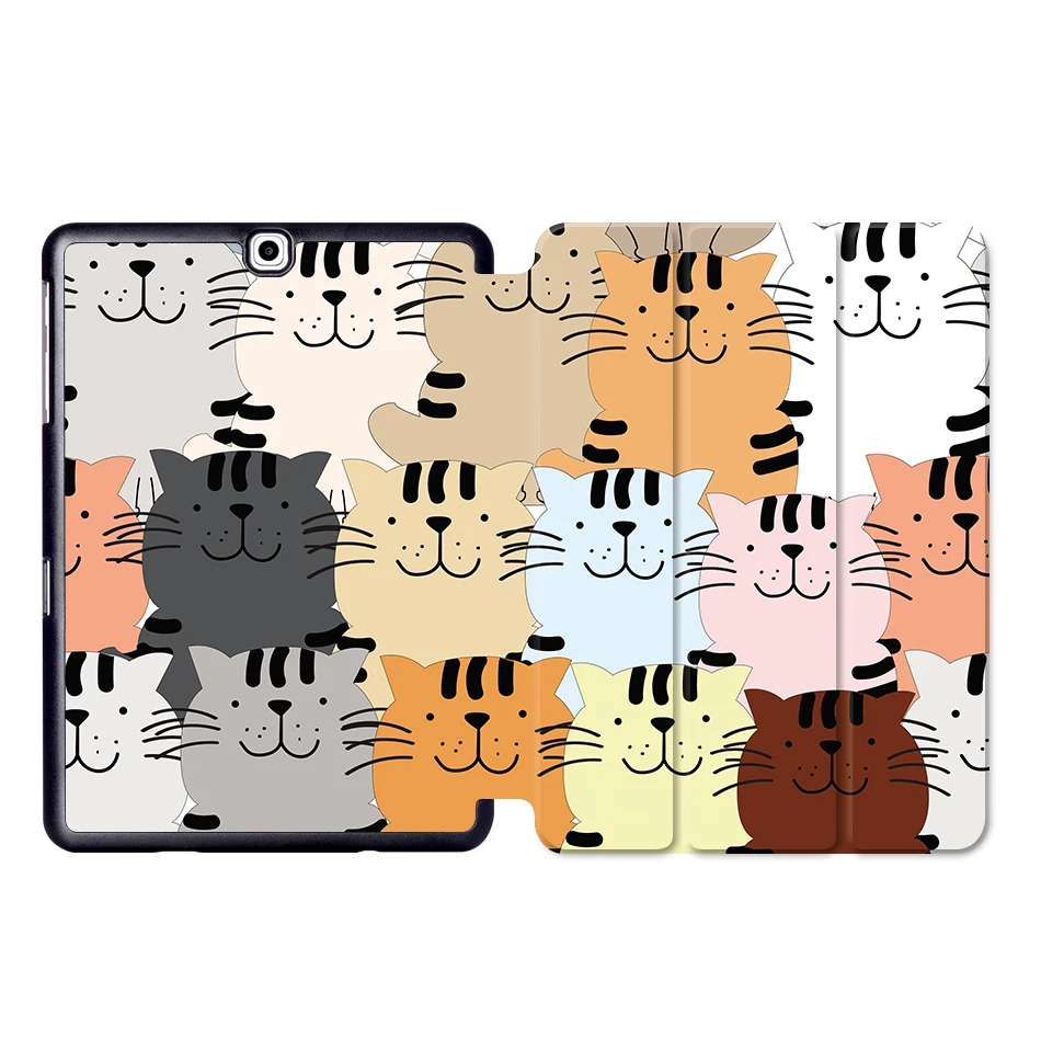 MTT Тонкий чехол из полиуретановой кожи для планшета для samsung Galaxy Tab S2 9,7 ''SM-T810 T813 T815 T819 милый мультяшный флип-чехол с подставкой - Цвет: SS08